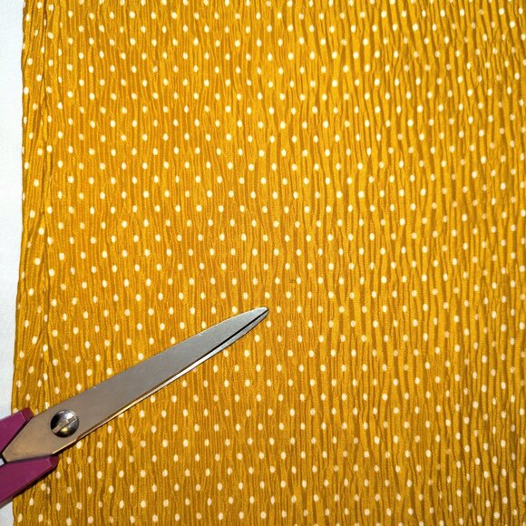 Mango | Cropped Wide Leg Polka Dot Jumpsuit in Mustard Yellow | Size Small - Picture 9 of 10